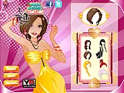 Night Club Girl Dress Up free online game screenshot showing a stylish girl in a dazzling party outfit ready for the dance floor.