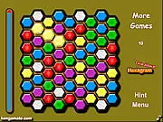 Hexagram Time Attack free online match 3 puzzle game screenshot on a hexagonal board