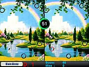 Screenshot of the Heaven Difference online game, showing two very similar heavenly or ethereal-themed pictures for the player to spot the 60-second differences.