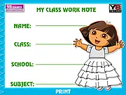Dora Printable Coloring online free pages, print and color Dora the Explorer and friends