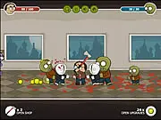 Play Nerd vs Zombies 2 free online shooter game - Fight the horde, collect points, and upgrade weapons