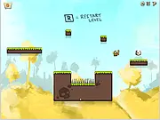 Screenshot from Making Monkeys puzzle game showing three identical monkey clones simultaneously moving across platforms with a cup of coffee visible in the distance.