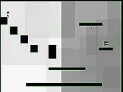 Wonderpills game screenshot showing a pixel character standing on a platform with the gravity flipped, free online puzzle game