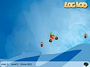 Lako Bike 2 free online game screenshot showing a biker jumping a large ramp.