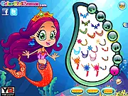 Cute Mermaid Princess dress up game for girls, free online fashion makeover game, Princess Bella styling
