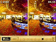 High Roller's Adventure game scene showing a luxurious room with highlighted hidden objects and differences to spot, play free online puzzle game