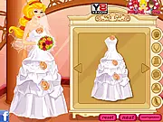 I Will Marry You Today online game screenshot, a bride and her prince charming standing at their wedding ceremony, free romantic dress-up game