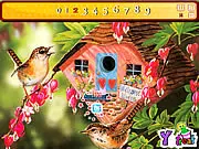 Painting Birds Hidden Numbers free online game, find hidden numbers, beautiful bird puzzle game on PlayArcadeHub