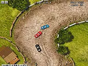 Free Redneck Drift online game screenshot, showing a car drifting on a dirt track, PlayArcadeHub racing game.