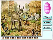 Farm Animals Hidden Numbers free online game, finding numbers among farm animals, hidden object puzzle on PlayArcadeHub, cow pig sheep numbers