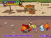 Nightmare Revenge action game screenshot showing a character fighting monsters with a super move effect. Play free online.