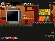 Square Hero Origins free online arcade runner game where hero transforms in phonebooths