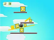 Balsam Pear Maze free online physics puzzle game screenshot showing a black ball and yellow clickable squares on PlayArcadeHub