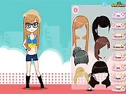 Girl in trendy street style outfit, Cute Street Style dress up game screenshot, play free online fashion game on PlayArcadeHub