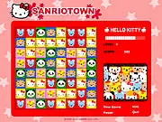 The game board of Sanrio Jewels with cute and colorful pieces ready to be matched