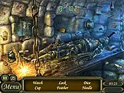 Screenshot of Lost Necklace: Ancient History hidden object game, showing a scene of an ancient tomb with various artifacts and a list of items to find