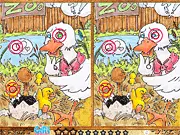 Ugly Duckling Difference Game online, spot the differences in the fairy tale pictures, play free puzzle game