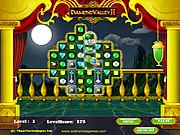 Diamond Valley II free online match 3 puzzle game screenshot with various colored gems on PlayArcadeHub