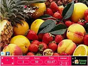 Fruit Collection Hidden Objects online game screenshot showing various fruits hidden in a picture