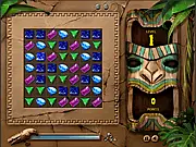 Mayan Treasure free online match-3 puzzle game screenshot, rearranging ancient relics to turn sand tiles into gold on PlayArcadeHub