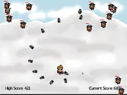 Play Avoid Those Enemies! free online on PlayArcadeHub, Simple survival game screenshot with player character dodging red geometric enemies