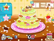 Play Stack a Wedding Cake free online, design and decorate multi-tiered wedding cake, creative design game
