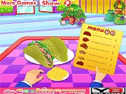 Play Delicious Vegetable Tacos online free cooking game with fresh ingredients and baked sausage