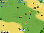 Bughunter Invasion free online game; shooting mutant bugs with a machine gun and pistols; survival shooter gameplay