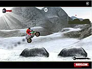 Box10 ATV 5 quad bike racing game on snowy terrain