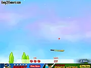 Vertical Hit free online cricket game screenshot showing a batsman hitting a ball high into the air