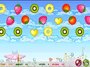 Three Fruits of a Stick free online game, match 3 puzzle game, fruit matching game, dog stick linking game