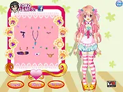 Anime Girl 2.0 free online dress up game screenshot showing a fashionable character with futuristic clothes and accessories