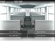 Train of Afterlife Visual Novel screenshot, a train cabin with mysterious shadowy figures and a dark atmosphere, PlayArcadeHub