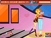 Lovely Stella Kissing Game from Winx Club, play free online arcade timing game