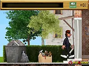 Thievish Tricks point and click free online game, cartoon thief stealing safe, puzzle game, PlayArcadeHub