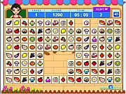 Japanese Mini Mahjong free online game featuring matching tiles with pictures of Japanese food