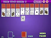 Spades Spider Solitaire 2 free online card game screenshot, building Spades sequences from King to Ace