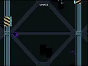 Play Escape-Game free online on PlayArcadeHub, Vertical jumper screenshot of character escaping a shaft above a red pursuing laser wall