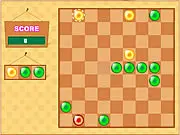 5 Glass Balls free online match-5 puzzle game with colored balls on a grid
