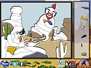 Aladdin Pixel Patch online puzzle game screenshot - arranging pixelated image pieces of Aladdin and Jasmine