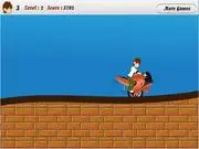 Ben 10 driving a green scooter on a stunt track | Play Ben 10 Scooter free online game