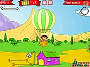 Dora Balloon Express free online delivery game, Play Dora courier gas balloon game, PlayArcadeHub free arcade game