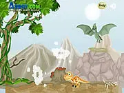 Donald The Dino free online adventure game, little dinosaur platformer, save parents from cavemen free game
