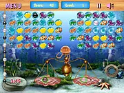 Play Jellyfish Sea Puzzle free online. An amusing jellyfish collecting pearls and balancing weights.