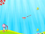Monkey Arrow free online shooting game where a monkey character aims a bow and arrow to hit bananas