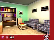 Free online puzzle game Simple Room Escape, showing the room interior with objects to find and puzzles to solve.