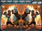 Kung Fu Panda 2 Spot The Difference free online game featuring Po and movie characters in a fun visual puzzle