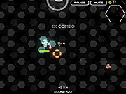 Play Nyos free online fast-paced space shooter game with ship upgrades