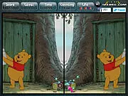 Screenshot of the Winnie the Pooh Spot the Difference game, showing two nearly identical images of Pooh and Piglet with a difference highlighted.