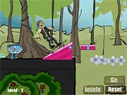 Skate Trashin free online skateboarding game on PlayArcadeHub, showing a soldier on a board jumping in a jungle setting